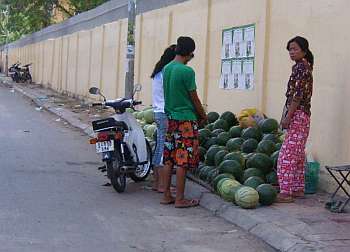 Selling watermelons