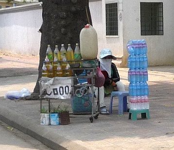 Selling gas on the street