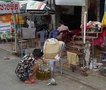 Filling soft drink bottles