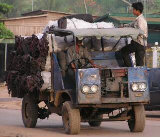 A truckload of charcoal