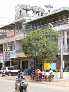Satellite dishes in Sihanoukville