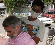 A haircut in Phnom Penh
