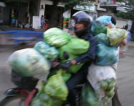 A really loaded motorcycle