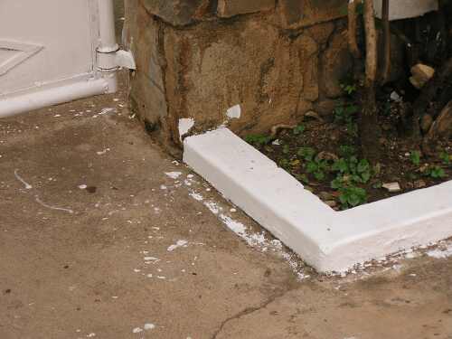 Newly painted curb in the Maryknoll office