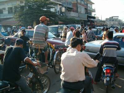 Phnom Penh grid lock