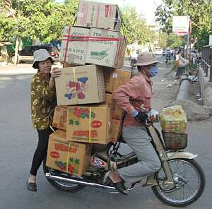 Large motorcycle load