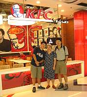 Friends at KFC in Hong Kong