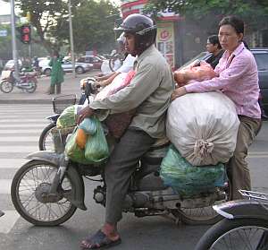 Early morning load of fruits and vegetables