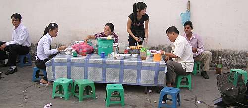 Eating on the street