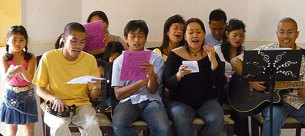 Filipino choir at Sunday mass
