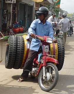 A load of car tires