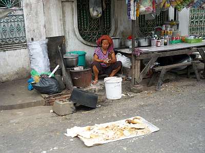 Preparing food for lunch