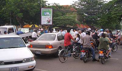 Traffic at intersection