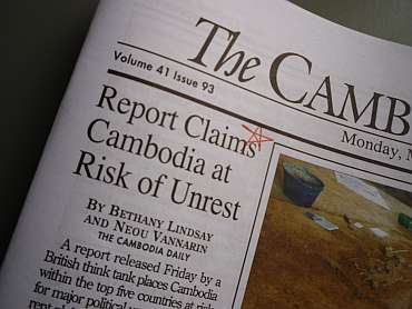 Cambodia Daily front page