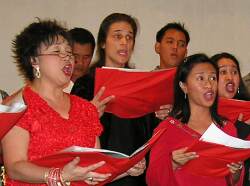 Christmas songs by the choir