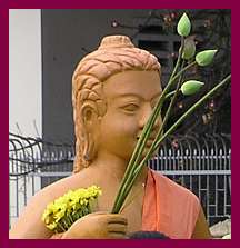 Buddha statue at Pchum Ben time