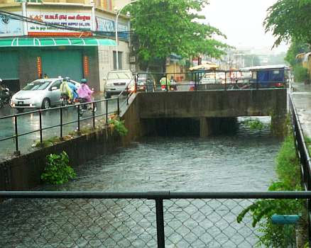 High water in a rainstorm