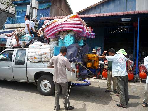 Overloaded truck