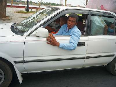 Overloaded taxi