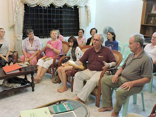 Brian Barrons introducing himself at Maryknoll