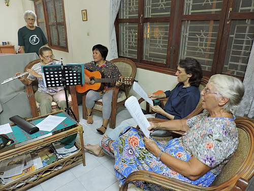 The musicians for Christmas carols