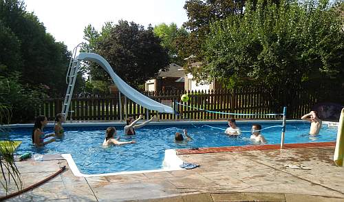 Fun in the swimming pool