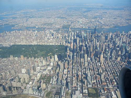 Flyiing over Manhattan